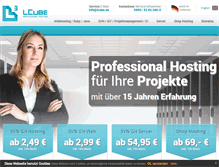 Tablet Screenshot of lcube-webhosting.de